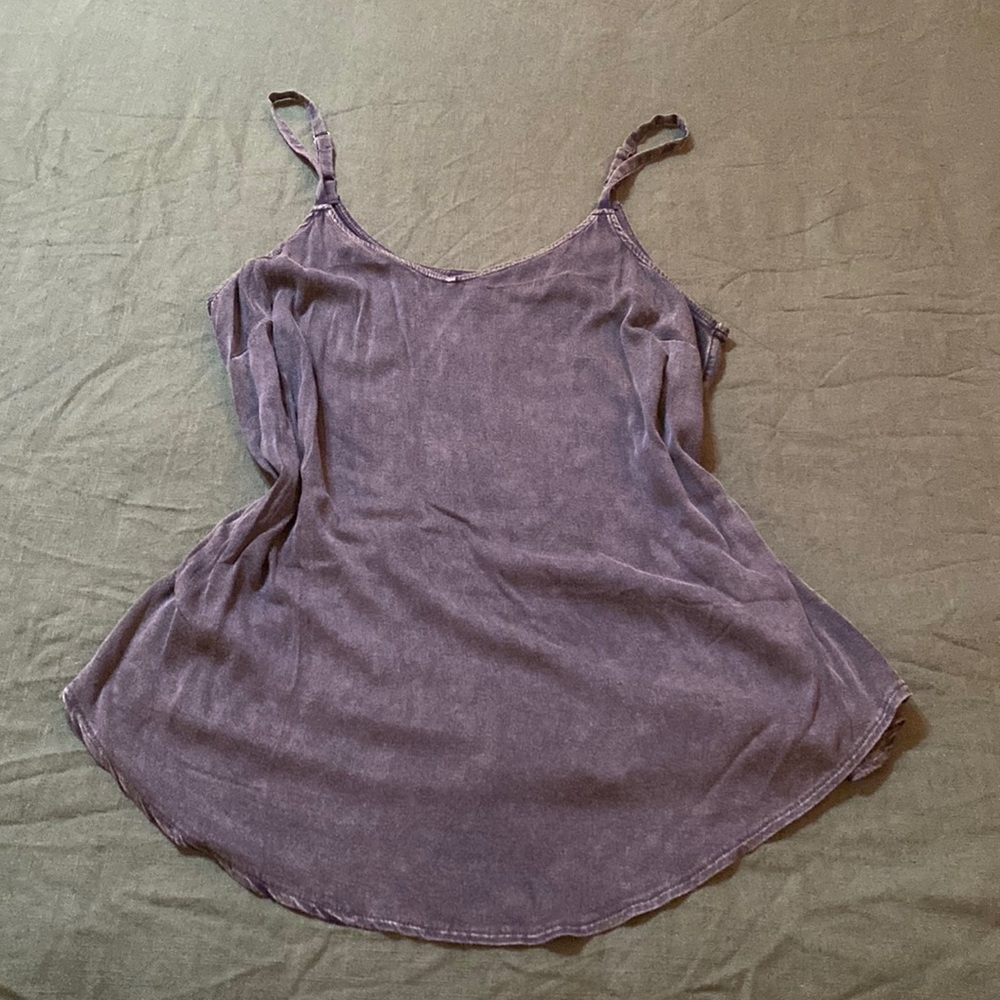 Torrid 00 Acid Wash V Neck Tank Top